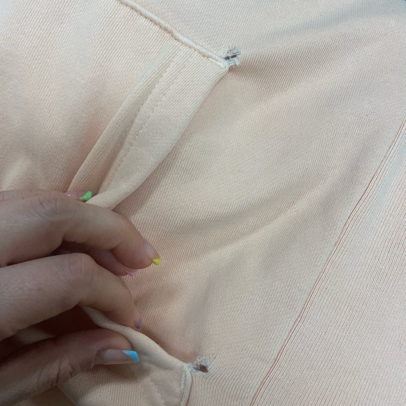 Men Peach Hoodie with Smiley Face Graphic - Picture 9 of 9